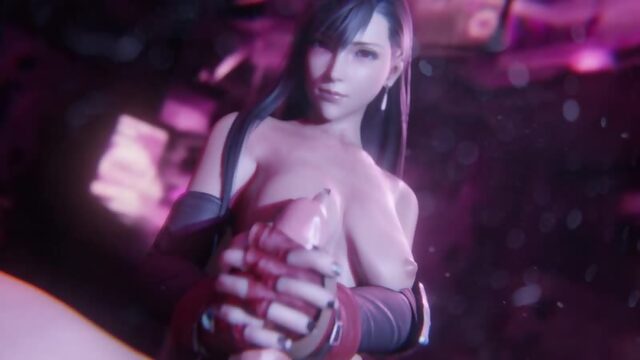 Tifa Handjob (Remastered) Black Nails 1080p