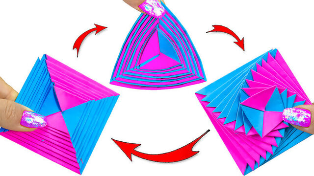 Лёгкая Бумажная игрушка Антистресс трансформер Поделки из бумаги Не оригами