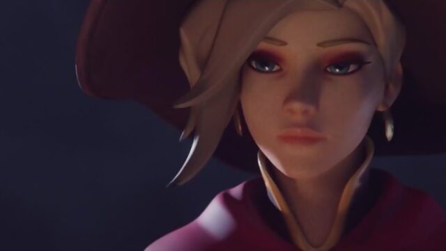 Witch Mercy Halloween 1076p 3D porn