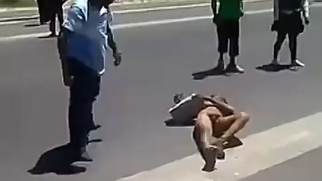 WHITE MAN stripped naked in South Africa and killed by RACIST ANTI-WHITE BLACKS!!!!!!