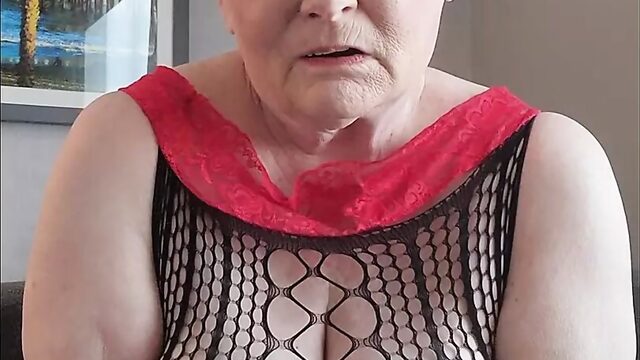 Naughty Granny Talking Dirty And Masturbating With A Dildo